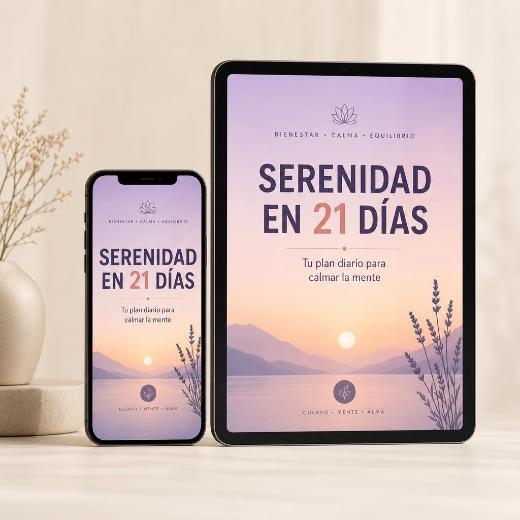 Mockup del programa Serenidad en 21 Días